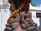 Kathmandu Boudhanath 07-1 Dhyani Buddha Statues At Boudhanath Entrance
